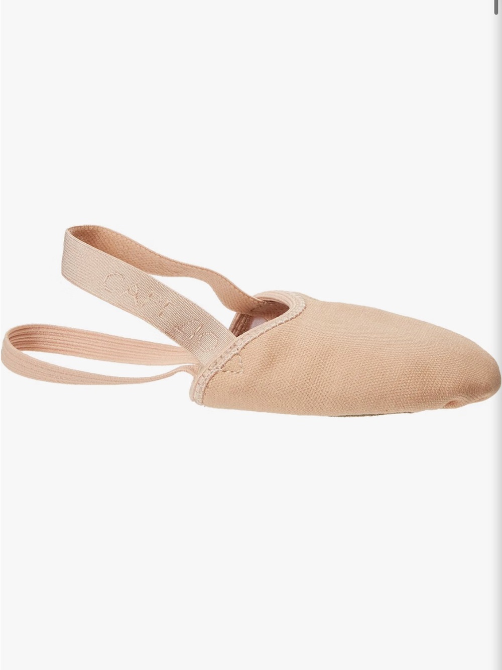 Capezio Canvas & Leather Pirouette II dance shoes (Style #H061), Adult Med, Nude